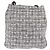 Bolsa de Ombro CHANEL Camellia Chain em Tweed Cinza com CC Prateado Auth ki6898M Marrom Prata - vista 2