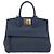 Salvatore Ferragamo Gancini Studio Tasche Leder 2way Navy Gold Auth 206236A - Ansicht 13