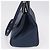 Salvatore Ferragamo Gancini Studio Tasche Leder 2way Navy Gold Auth 206236A - Ansicht 4