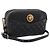 Sac à épaule à chaîne VERSACE en cuir noir et or Auth BA16023M Doré