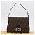 Borsa a Tracolla FENDI Zucca Canvas Mamma Baguette Nero Argento Auth BA16204V - vista 12