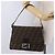 Borsa a Tracolla FENDI Zucca Canvas Mamma Baguette Nero Argento Auth BA16204V - vista 30