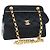 Borsa a tracolla CHANEL Matelasse con catena in raso nero e oro CC Auth BA15768SAM D'oro