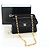 Borsa a tracolla CHANEL Matelasse con catena in raso nero e oro CC Auth BA15768SAM D'oro - vista 12