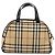 BURBERRY Nova Check Handtasche PVC Beige Silver Auth 205260A Silber - Ansicht 2