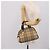 BURBERRY Nova Check Handtasche PVC Beige Silver Auth 205260A Silber - Ansicht 24