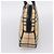 BURBERRY Nova Check Handtasche PVC Beige Silver Auth 205260A Silber - Ansicht 4
