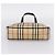 BURBERRY Nova Check Handtasche PVC Beige Silver Auth 205260A Silber - Ansicht 5