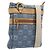 Borsa a tracolla Salvatore Ferragamo Gancini Canvas Blue Gold Tone Auth BA16108