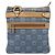 Borsa a tracolla Salvatore Ferragamo Gancini Canvas Blue Gold Tone Auth BA16108 - vista 13