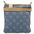 Borsa a tracolla Salvatore Ferragamo Gancini Canvas Blue Gold Tone Auth BA16108 - vista 2