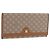 Céline Portafoglio lungo CELINE Macadam Canvas PVC Beige Gold Auth 205392A D'oro