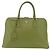 PRADA Handtasche Saffiano Leder Green Gold Auth 207400V Golden Grün - Ansicht 13