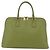 PRADA Handtasche Saffiano Leder Green Gold Auth 207400V Golden Grün - Ansicht 2