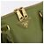 PRADA Handtasche Saffiano Leder Green Gold Auth 207400V Golden Grün - Ansicht 21