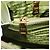PRADA Handtasche Saffiano Leder Green Gold Auth 207400V Golden Grün - Ansicht 31