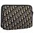 Borsa a Pochette Christian Dior Trotter Canvas Navy Silver Auth 207525 Argento Blu navy
