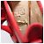 Pouch CHANEL in pelle rossa dettagli dorati CC Auth 207567A Rosso - vista 12
