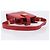 Pouch CHANEL in pelle rossa dettagli dorati CC Auth 207567A Rosso - vista 7