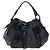 Borsa a tracolla con volant PRADA in pelle nera argento Auth am12754V Nero - vista 13