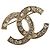 Spilla CHANEL Cocostone metallo Gold CC Auth 205477M D'oro