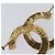 Spilla CHANEL Cocostone metallo Gold CC Auth 205477M D'oro - vista 12