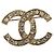 Spilla CHANEL Cocostone metallo Gold CC Auth 205477M D'oro - vista 13