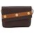 Céline Bolsa de Ombro CELINE Macadam Medallion PVC Marrom Tom Dourado Auth 207584 - vista 13