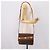 Céline Bolsa de Ombro CELINE Macadam Medallion PVC Marrom Tom Dourado Auth 207584 - vista 24