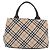 Borsa a mano BURBERRY Nova Check Blue Label Nylon Beige Silver Auth 206736A Argento - vista 2