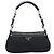 Sac à épaule PRADA Cuir Nylon Noir Argent Auth 206861V Argenté - vue 2