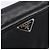 Sac à épaule PRADA Cuir Nylon Noir Argent Auth 206861V Argenté - vue 20