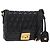 Miu Miu Schultertasche Leder Schwarz Gold Auth 167737A Golden
