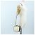 Bolso Vanity CHANEL Matelasse con cadena de cuero 2way White Gold CC Auth 206845A Blanco Dorado - vista 27