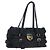 Borsa Tote a rucchio PRADA in pelle nera e oro Auth BA16064SAV Nero D'oro