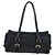 Borsa Tote a rucchio PRADA in pelle nera e oro Auth BA16064SAV Nero D'oro - vista 2
