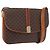 16 Céline Bolso de hombro CELINE Macadam Canvas PVC Leather Brown Gold Auth 202490 Castaño Dorado