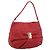 Borsa a tracolla Salvatore Ferragamo Vala in pelle rossa e oro autentica 206910A Rosso D'oro