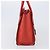 Céline CELINE Luggage Micro Shopper Handtasche aus Leder Rot Silber Authentisch 207671V - Ansicht 3