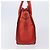 Céline CELINE Luggage Micro Shopper Handtasche aus Leder Rot Silber Authentisch 207671V - Ansicht 4