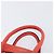 Céline CELINE Luggage Micro Shopper Handtasche aus Leder Rot Silber Authentisch 207671V - Ansicht 8