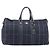 Burberrys Nova Check Boston Bag Canvas Navy Gold Auth 201462A Golden Marineblau - Ansicht 13