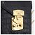 Borsa a tracolla per telefono Miu Miu in pelle nera e oro Auth 167733A Nero D'oro - vista 20