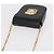 Borsa a tracolla per telefono Miu Miu in pelle nera e oro Auth 167733A Nero D'oro - vista 6