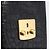 Borsa a tracolla per telefono Miu Miu in pelle nera e oro Auth 167733A Nero D'oro - vista 9