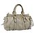 Miu Miu Vitellolux Handtasche Leder 2way Khaki Goldton Auth 206665A