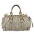 Miu Miu Vitellolux Handtasche Leder 2way Khaki Goldton Auth 206665A - Ansicht 13