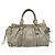 Miu Miu Vitellolux Handtasche Leder 2way Khaki Goldton Auth 206665A - Ansicht 2