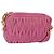 Borsa a spalla Miu Miu Matelassé in pelle rosa tono oro Auth 207581V