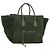 Céline CELINE Luggage Phantom Handtasche aus Wildleder Grün Gold Auth ep16178V Golden